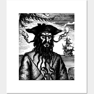 Blackbeard the Pirate! Posters and Art